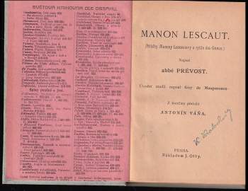 Antoine François Prévost: Manon Lescaut