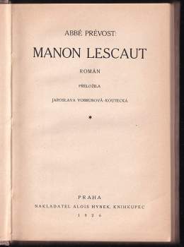 Antoine François Prévost: Manon Lescaut