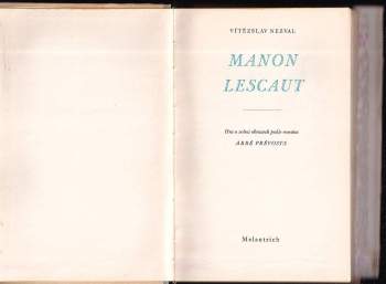 Manon Lescaut : hra o sedmi obrazech