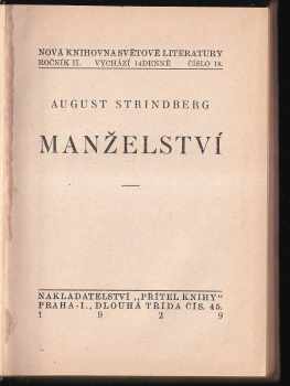 August Strindberg: Manželství