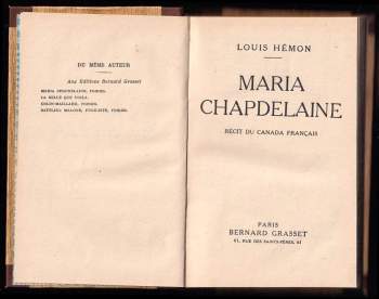 Louis Hémon: Maria Chapdelaine