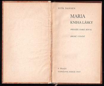 Peter Nansen: Maria, kniha lásky