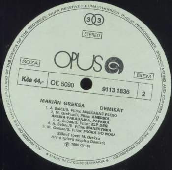 Marián Greksa: Marián Greksa Demikát