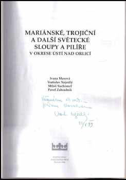 Ivana Maxová: Mariánské, trojiční a další světecké sloupy a pilíře v okrese Ústí nad Orlicí