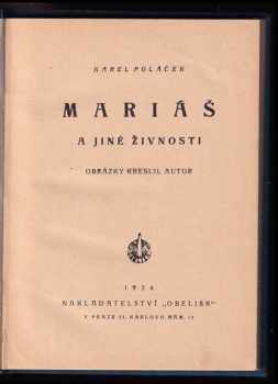 Karel Poláček: Mariáš a jiné živnosti