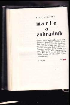 Vladimír Neff: Marie a zahradník