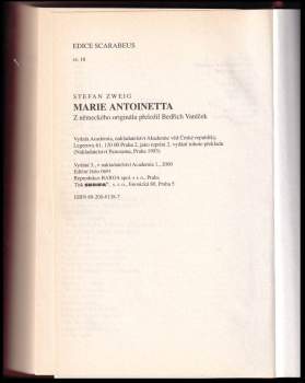 Stefan Zweig: Marie Antoinetta