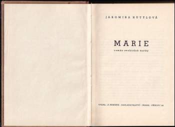 Jaromíra Hüttlová: Marie