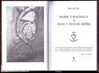 Rosa de Sar: Marie z Magdaly a ženy v životě Ježíše