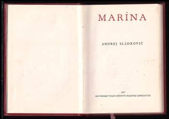 Andrej Sládkovič: Marína