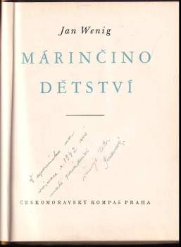 Jan Wenig: Márinčino dětství