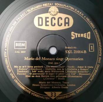 Mario del Monaco: Mario Del Monaco Singt Opernarien