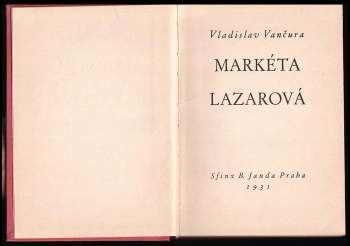 Vladislav Vančura: Markéta Lazarová