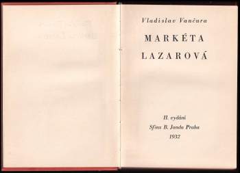Vladislav Vančura: Markéta Lazarová