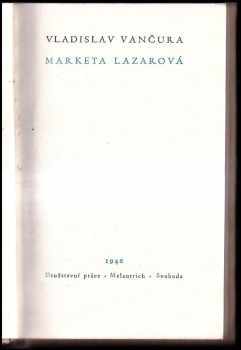 Vladislav Vančura: Marketa Lazarová