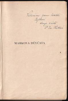 Jaromíra Hüttlová: Markova děvčata