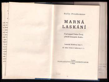 Sully Prudhomme: Marná laskání