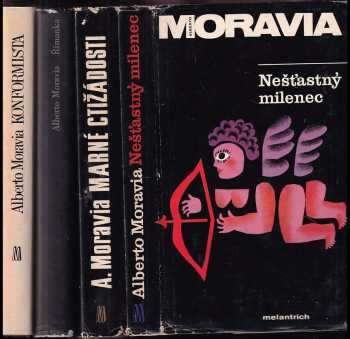 KOMPLET Alberto Moravia 4X Konformista + Římanka + Marné ctižádosti + Nešťastný milenec