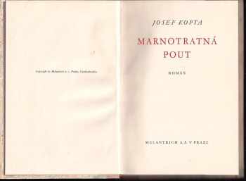 Josef Kopta: Marnotratná pout