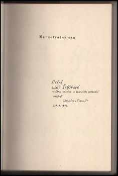 Václav Renč: Marnotratný syn