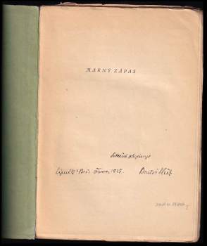 Bartoš Vlček: Marný zápas