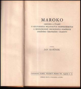 Jan Kořínek: Maroko
