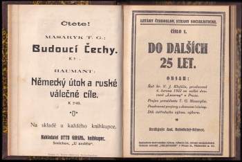 Henri Robert: Maršál Foch + Do dalších 25 let + Pohádky o útisku německého národa v republice Československé + Kdo jsou a co chtějí odpůrci zákona na ochranu republiky? + Stručné pokyny pro volby do obcí - SVÁZÁNO DO JEDNOHO SVAZKU