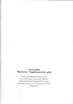 Jiří Kovařík: Maršálové Napoleonových orlů