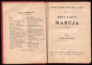 Bret Harte: Maruja