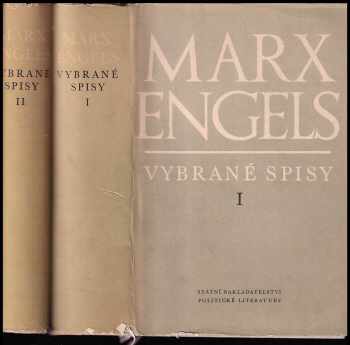 Karl Marx: Marx Engels - Vybrané spisy. Sv. 1 a 2