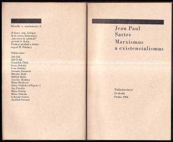 Jean-Paul Sartre: Marxismus a existencionalismus