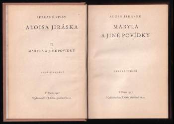 Alois Jirásek: Maryla a jiné povídky