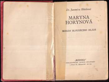 Jaromíra Hüttlová: Maryna Horynová