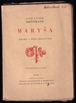 Vilém Mrštík: Maryša