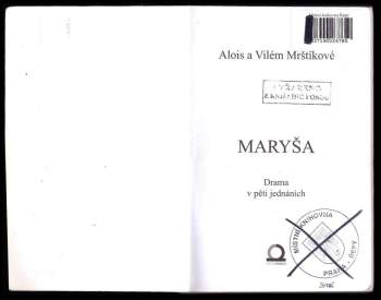 Vilém Mrštík: Maryša