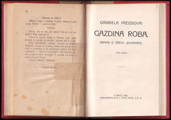 Gabriela Preissová: Gazdina roba