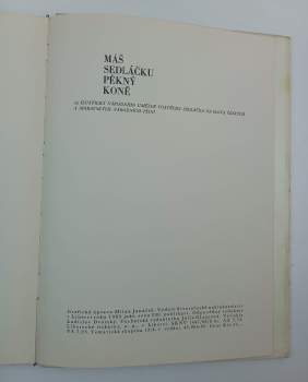 Vojtěch Sedláček: Máš Sedláčku pěkný koně