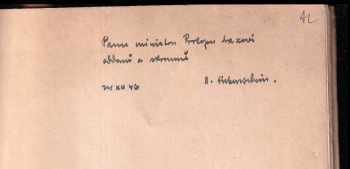 Hugo Siebenschein: Masaryk a Goethe