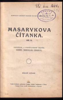 Tomáš Garrigue Masaryk: Masarykova čítanka