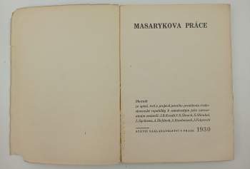 Tomáš Garrigue Masaryk: Masarykova práce