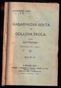Masarykova sekta a Gollova škola - Jan Herben (1912, Pokrok) - ID: 218512