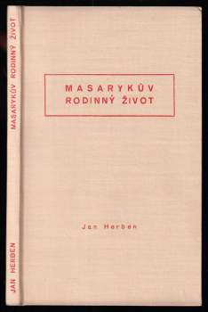Masarykův rodinný život