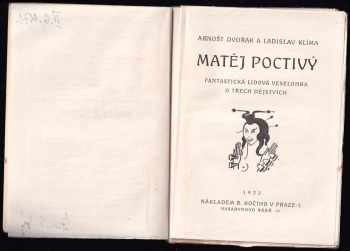 Ladislav Klíma: Matěj Poctivý