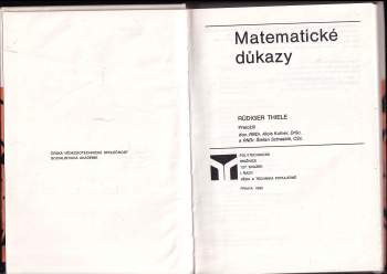 Rüdiger Thiele: Matematické důkazy