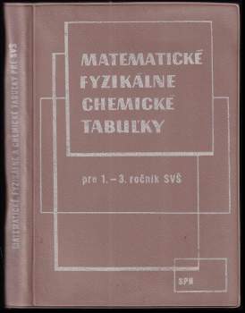 Matematické, fyzikálne, chemické tabuľky pre stredné všeobecnovzdelávacie školy