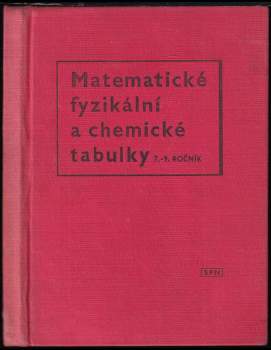 Matematické, fyzikální a chemické tabulky pro sedmý až devátý ročník