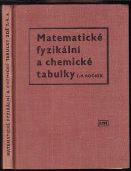 Matematické, fyzikální a chemické tabulky pro sedmý až devátý ročník