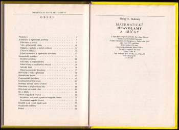 Henry Ernest Dudeney: Matematické hlavolamy a hříčky