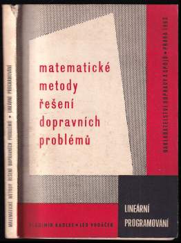 Matematické metody řešení dopravních problémů