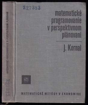 Matematické programovanie v perspektívnom plánovaní